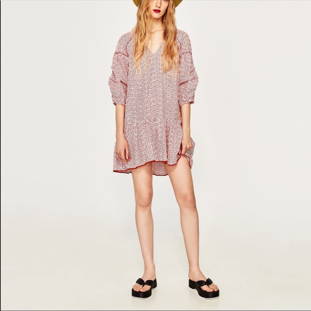 NWT Zara Ruffle Dress👗 - Picture 2 of 4